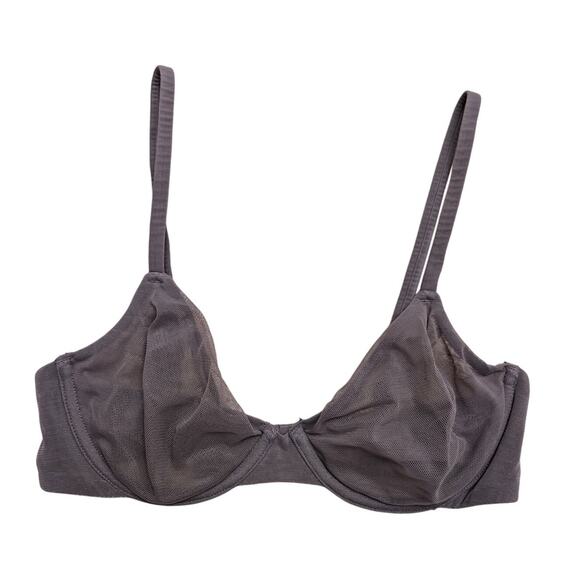Skims Weightless Demi Bra Slate Gray Size 32C Breathable Lightweight Underwired - Picture 1 of 3